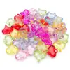 Color Mezclado Aleatorio Acrílico Transparente Caracola Corazón Estrella de Cinco Puntas Colgante DIY Pulsera Collar Llave Joyería Accesorios