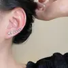 Pendientes curvados de circón Super Flash para mujer, diseño de nicho, alta calidad, nuevos populares en 2023, pendientes de temperamento únicos, pendientes