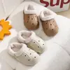 Pantuflas de Algodón de Invierno para Niños Zapatos de Dibujos Animados para Niñas Zapatos de Algodón de Suela Gruesa Antideslizantes para Exteriores Cálidos Desmontables Pantuflas de Algodón para Padres e Hijos