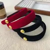 Diadema de Terciopelo Negro de Ala Ancha para Mujer, Estilo Coreano Otoño e Invierno, de Alta Gama, Elegante, Moderno, Accesorio para el Cabello