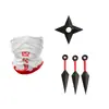 Bandana de Ninja para Cosplay de la Organización Akatsuki Itachi Nube Roja Cuarto Hokage Kakashi Bufanda para el Cuello Pañuelo para la Cabeza Máscara