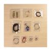 Bolsa transparente para joyería, aretes, anillos, pulseras, embalaje antioxidante, bolsa autosellada de PVC.