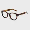Gafas Nuevas Anti-Luz Azul Transfronterizas, Gafas Redondas de Propionato con Patillas de Pin, Monturas de Gafas Retro de Alta Gama de Moda para Hombres y Mujeres
