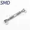 Torniquete de acero inoxidable 304 para cable de cuerda de tensión de cesta de flores, cuerpo abierto, tipo UU/CU/OU doble para flor de orquídea