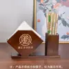 Caja de pañuelos de bambú y madera, caja cuadrada para servilletas comercial, caja de pañuelos creativa para hoteles, restaurantes y cafeterías, personalizable con logotipo