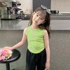 Chaleco de Algodón para Niña Verano Estilo Delgado Top sin Mangas con Estampado de Letras para Niños Nuevo Modelo 2026 Ropa Exterior Camiseta Base Venta al por Mayor