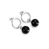 Pendientes de Acero de Titanio Estilo Unisex de Gama Alta, Pendientes de Perlas y Abalorios de Jade Personalizados Estilo Nacional Retro Que No Se Desvanecen
