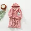 2021 Primavera e Outono Meninas Crianças Pijamas Flanela Roupão Meninos Casa Roupas Com Capuz Crianças Camisola Inverno