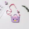 Bolsa Infantil Estilo Coreano, Nova Bolsa de Ombro Estilo Verão, Bolsa Transversal Fofa de Desenho Animado, Mini Bolsa de Silicone para Meninos/Meninas