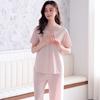 Pijama de verano de modal para mujer, pantalones de manga corta, traje de dos piezas, ropa informal fina para el hogar.