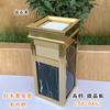 Papelera de acero inoxidable para lobby de hotel con columna para colillas y cenicero para área de fumadores exterior elevador Zhao Zhuyou
