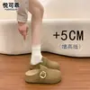 Mocasines cerrados de cuero genuino sin cordones, con suela gruesa, que aumentan la altura, para mujer, modelo otoño 2026, zapatos versátiles casuales estilo Birkenstock