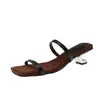 Nuevas Chanclas de Verano 2026 Talla Grande para Mujer, Casual, Cómodas, de Moda, con Punta Cuadrada y Tacón Alto, para Uso en Exteriores