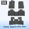 Adecuado para Toyota Sequoia 2023-2024 Tapetes de Piso TPE Material 3D para Todo Clima Tapete de Cajuela
