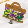 Pulseira de Carnaval Brasileiro Mardi Gras Chapéu de Argila Macia Máscara Pingente Conjunto de Pulseiras de Festa Multicamadas