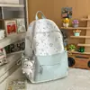 Mochila para Secundaria y Preparatoria, Estilo Coreano, Ligera, Fresca y Sencilla, Gran Capacidad, Estampado de Niña Linda, Estilo Académico, Mochila de Doble Hombro
