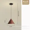 Luminária pendente pequena em formato de cone com textura de madeira de nogueira por transferência de água, estilo vintage, luminária pendente de cabeça única para balcões de bar e salas de chá, fornecimento em atacado para projetos de hospedagem