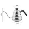 Fabricante Atacadista Amazon Transfronteiriço Cafeteira de Aço Inoxidável 304 com Bico Fino, Panela Nuvem Doméstica para Exterior, Estilo Outdoor
