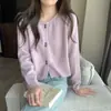 2026 nuevo estilo suave y dulce cárdigan de punto con cuello redondo y manga larga de encaje corto prenda exterior moderno