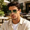 Gafas de Sol Retro sin Montura para Hombre con Bordes Cortados en Diamante y Patillas con Apariencia de Madera, Gafas de Sol al por Mayor para Comercio Transfronterizo