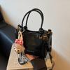 Bolso de Mano Vintage Bolso de Hombro Cruzado para Mujer Nuevo Simple Moda Color Sólido Viajero Cubo Texturizado Vintage