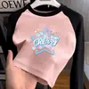 Ropa interior térmica de felpa cepillada para niñas, estilo nuevo Otoño Invierno, para niños medianos y grandes, camiseta de manga larga raglán cálida y elegante