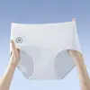 Calcinhas Jacquard Antibacterianas 10A de Algodão Puro para Meninas, Seda de Amora, Gancho Estendido, Sem Costura, Tamanho Plus, Cintura Média-Alta, Biquíni que Molda o Quadril