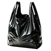 Bolsas de plástico negras, bolsas de basura desechables para el hogar, bolsas de embalaje, bolsas de compra engrosadas, bolsas de embalaje tipo chaleco, al por mayor