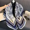 Bufanda de seda cuadrada de seda, bufanda fina de alta calidad para mujer, elegante bufanda con estampado, protección para el cuello, bufanda decorativa, venta al por mayor