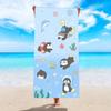 Toalla de playa de microfibra con estampado digital de dibujos animados para niños, ideal para nadar en la playa, gran oferta transfronteriza