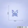 Accesorios para Uñas con Zirconia Incrustada de Cobre, Decoraciones para Uñas con Borla de Lazo Plateada, Decoraciones de Uñas Portátiles de Mariposa, Pedrería para Uñas