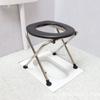 Silla de Commode Plegable de Acero Inoxidable al por Mayor para Personas Mayores y Mujeres Embarazadas, Taburete de Inodoro para Cuclillas para Viaje en Casa