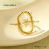 Nuevo Producto Transfronterizo Serie Océano Anillo Abierto Moderno y Versátil Concha Estrella de Mar Diseño de Anillo Ajustable Joyería de Mano