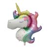 Venta Caliente Transfronteriza Globo de Película de Aluminio de Unicornio Arcoíris de Forma Grande Globo de Papel de Aluminio Decoración para Fiesta de Cumpleaños