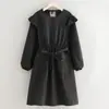 Estilo Coreano Princesa Reversible Delantal Ropa de Hogar para Cocina Tienda de Uñas Floristería Delantal de Manga Larga Ropa de Trabajo para Mujer Estampada para Adultos
