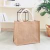 Bolsa de Lino en Blanco Hecha a Medida Bolsa de Lino Muji Bolsa de Lino Portátil Bolsa Tote de Yute para Compras con Impresión de Logotipo