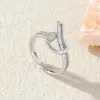 Anillo de nudo caliente Amazon transfronterizo diamante diseño de personalidad de nicho sentido avanzado anillo abierto fabricantes al por mayor