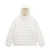 Nova Norma Nacional 90% Penugem de Pato Branca Gola Alta Punhos com Costura Jaqueta Puffer Leve com Capuz Masculina Jaqueta de Penas Casco de Tartaruga Peça de Roupa Externa Clip