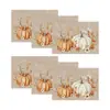 Bestseller de Amazon Mantel Individual de Lino para Halloween Decoración de Fiesta Festiva Mantel de Mesa Resistente a Manchas y Aislante Térmico