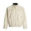 Chaqueta de Cuero Retro Americana para Hombres y Mujeres, Nueva Tendencia de Otoño Marca Diseño de Alta Gama Corta Elegante Chaqueta de Cuero Biker