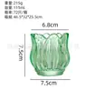 Copo de Vidro Tulipa Vela Perfumada Suporte de Vela para Decoração de Casa Ornamento Recipiente para Vela DIY Copo Vazio Frasco de Aromaterapia