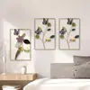 Portavelas tridimensionales de estilo europeo para pared, decoraciones de pared metálicas florales y de mariposas, adornos de pared para el hogar y textiles para el hogar