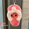 Chinelos Fofos que Fazem Barulho Pingente de Boneca de Pelúcia Bolsa Coração de Menina Chaveiro Pingente Decorativo Sandália Boneca