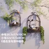Suporte de Flores de Ferro de Parede, Prateleira Suspensa de Gaiola de Pássaros Vintage, Decoração de Parede, Decoração de Jardim, Ornamento de Parede