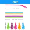 Em estoque do fabricante: Palito-colher de plástico de uso duplo, colher mexedora criativa em cores de doce, palito-colher destacável para smoothies