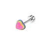 Brincos de Nova Doce Macaron Estrela Coração Transfronteiriços, Piercings de Orelha, Piercings de Lábio, Estrela de Cinco Pontas Colorida, Coração de Pêssego, Joias para Orelha