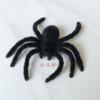 Simulación transfronteriza flocado animal ratón murciélago negro gris pelo largo araña animal pequeño decoración de Halloween