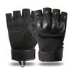 Guantes Tácticos para Actuaciones de Cs en la Vida Real, Protección Negra para Ciclismo al Aire Libre, Guantes Deportivos de Fitness de Cáscara Dura con Medio Dedo