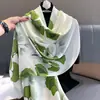 Bufanda Delgada de Seda para Primavera y Verano, Bufanda Larga Estampada de Alta Gama, Nueva Bufanda de Gasa Satinada para Viaje y Protección Solar, Chal Estilo Étnico al por Mayor