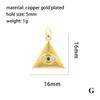 Accesorios de bricolaje populares europeos y americanos, joyería de cobre de oro de 18 quilates con forma de ojo de diablo, collar con colgante de ojo de pavo